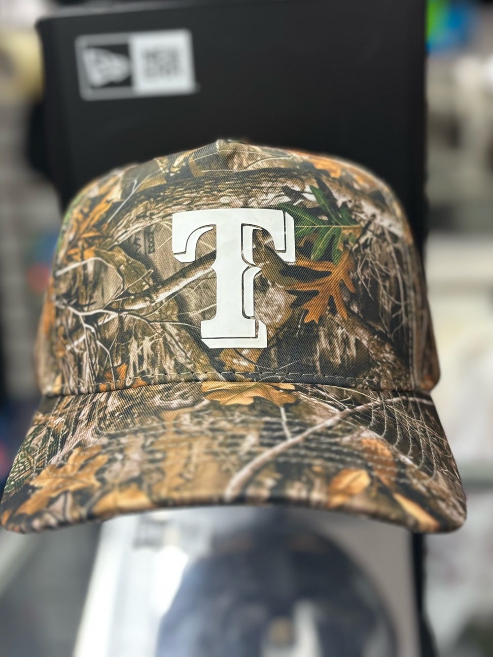 Texas Rangers Real Tree Camo SnapBack Hat